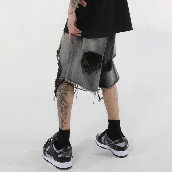 Featherlight Torn Rinse Timeless Denim Shorts alternatif görünüm