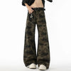Western Style Zipper Split Woodland Bell-Leg Denim