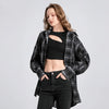 Heritage Plaid Womens Overshirt Long Top