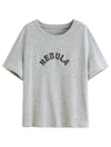 Polished Letter Print Round Neck T-Shirt