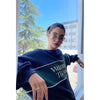 Time-Worn Letter Print Wide-Body Sweatshirt