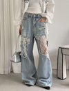 Women Classic Chic Tie Relaxed Denim