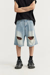 Heritage Torn Holes Denim Shorts
