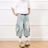 Faded Heritage Summer Utility Denim Shorts