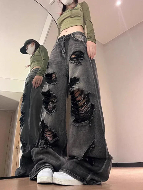 Heritage Oversized Cutting Torn Denim alternatif görünüm