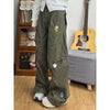 Metro Flower Stitched High-Rise Utility Denim
