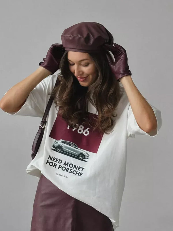 Style Western Neck Round Lazy Women T-Shirt alternatif görünüm
