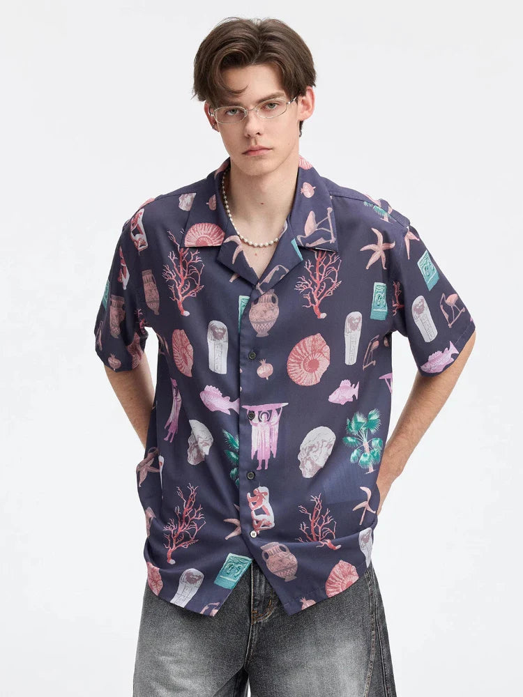 Delicate Floral Summer Woven Shirt