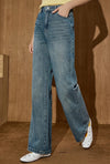 Comfortable Rinse High-Rise Bell Denim