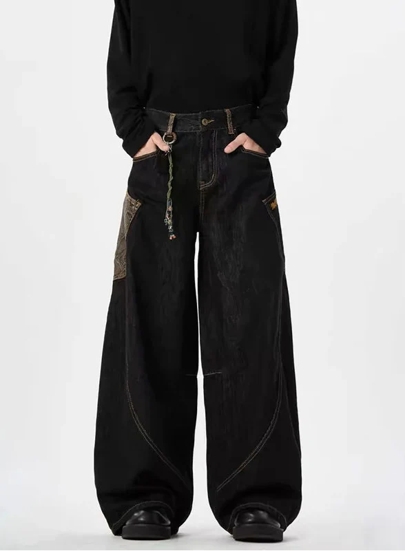 Heritage Mosaic Wild Print Rinse Relaxed Denim alternatif görünüm