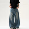 Easy Sleek Classic Pintuck Printed Bell Leg Denim