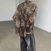 Leopar Desenli Gömlek, detay görünüm — Navra Wear