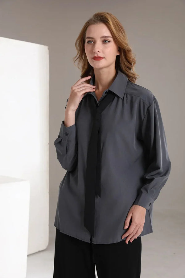 Academia Classic Woven Button Top alternatif görünüm