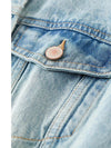 Relaxed Casual Faded Denim Jacket