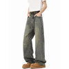 Heritage Torn Faded Relaxed Wide Denim