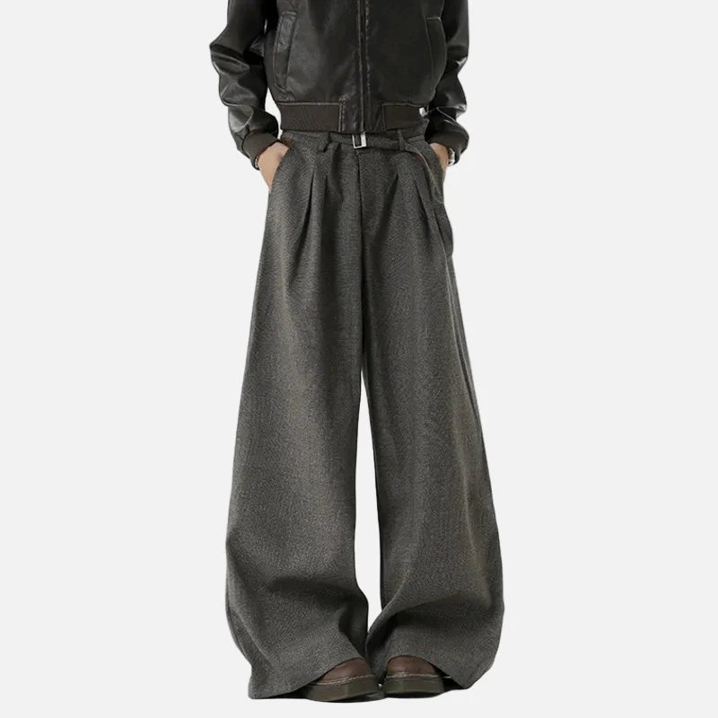 Seam Splice Suit Wide-Leg