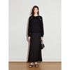 Noir Button Stitch Luxury Top