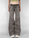 Low-Rise Lace-Up Trousers
