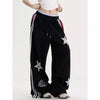 Wide Leg Çizgili Jogger, yan görünüm — Navra Wear