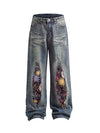 Western High Street Firework Beads Denim