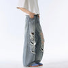 Lightweight Faded High Waisted Bell Leg Denim