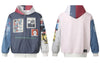 Vintage Punk Rock Baskılı Fermuarlı Sweatshirt, arka görünüm — Navra Wear