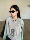 Throwback Green Freedom-State Style Long Sleeve T-Shirt