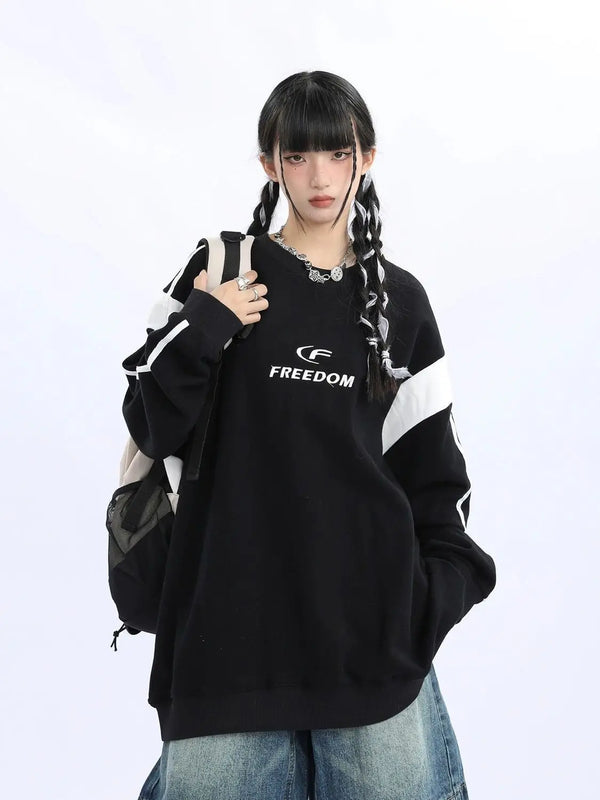 Stars and Bars Hip-Hop Print Top
