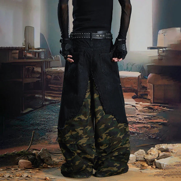 Metro Woodland Splicing Bell Leg Utility Denim alternatif görünüm