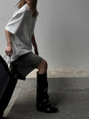 City High-Rise Denim Shorts