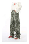 Leopar Desenli Jean Pantolon, yakın çekim — Navra Wear