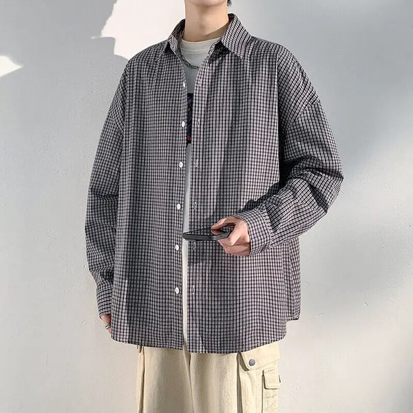 Mens Campus Plaid Student Work Shirt