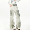 White Relaxed Fit Tie Dyed Classic Denim