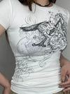 Digital-Age Designed Midriff T-Shirt