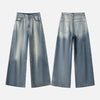 Chic Ombre Mosaic Blue Bell Leg Denim