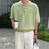Heritage Soft-Touch Faded Era Knitted Sport-Collar Weekend T-Shirt