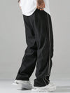 Contrast Trim Casual Trousers