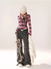 Heritage Black Cutting Torn High-Rise Denim