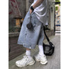 Blue Heavy-Duty Urban Beat 2000s Relaxed Denim Shorts