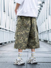 Straight & Sleek Woodland Tactical Utility Denim Shorts