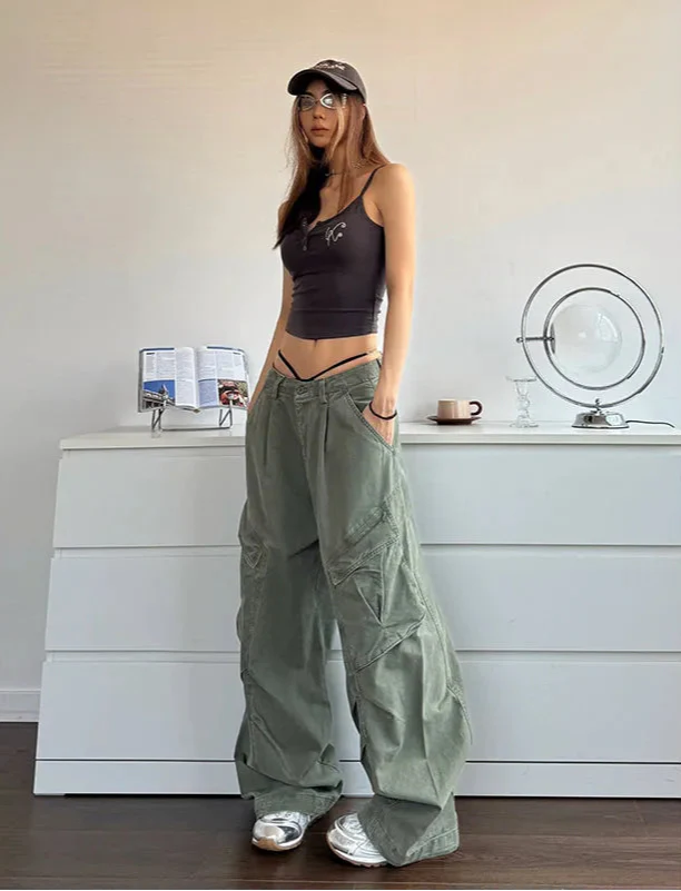 StreCool etear High Quality Green Bell Leg Bggy Denim