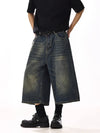Heritage Modern Faded Easy Cut Denim Shorts