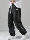 Contrast Trim Casual Trousers