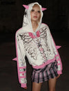 Dark Bow Skull Print Sweatshirt