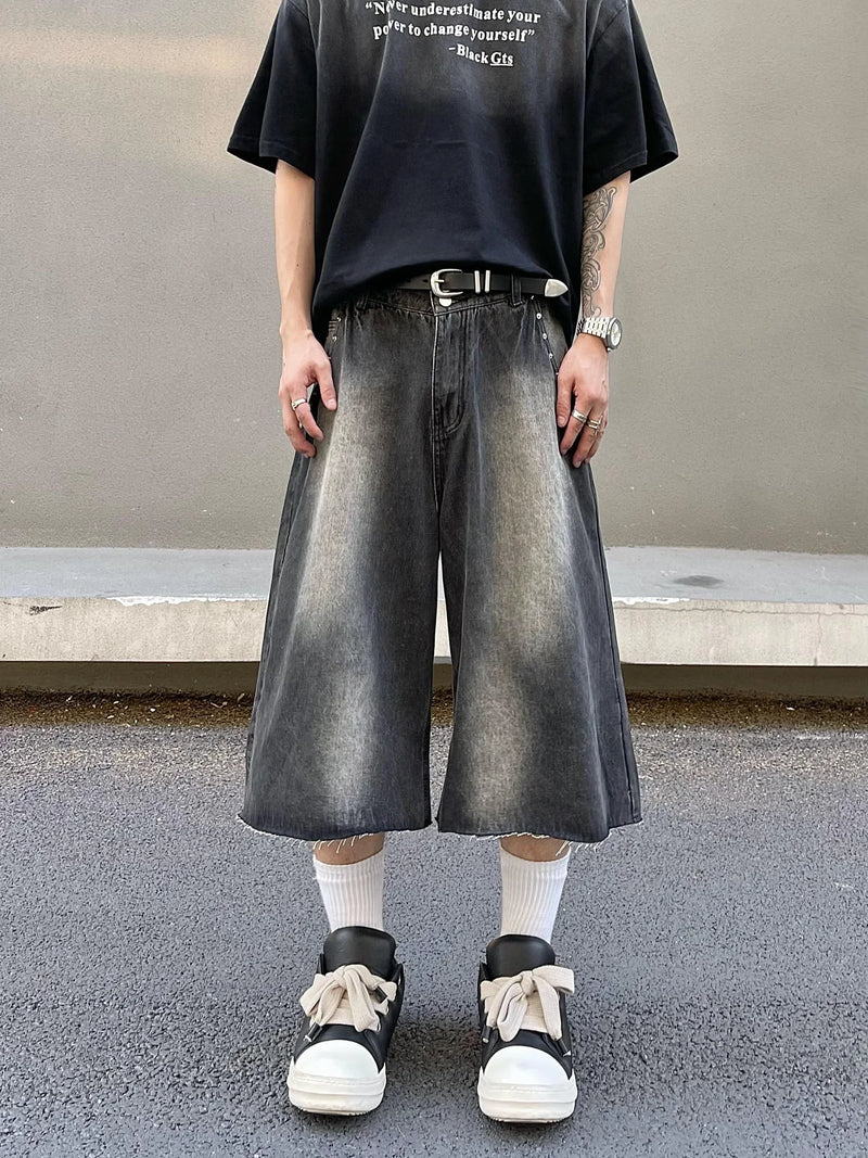 2000s Rivets Rinse Lightning Denim Shorts