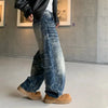 Electric Blue Graphic Rinse Scimitar Denim