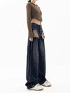 Heritage Mosaic High-Rise Bell Leg Denim