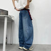 Classic Sleek Plaid Printed Relaxed Denim