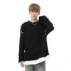 Sade Bisiklet Yaka Sweatshirt, yakın çekim — Navra Wear