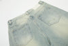 Breathable Faded Torn Denim Bell-Leg Denim
